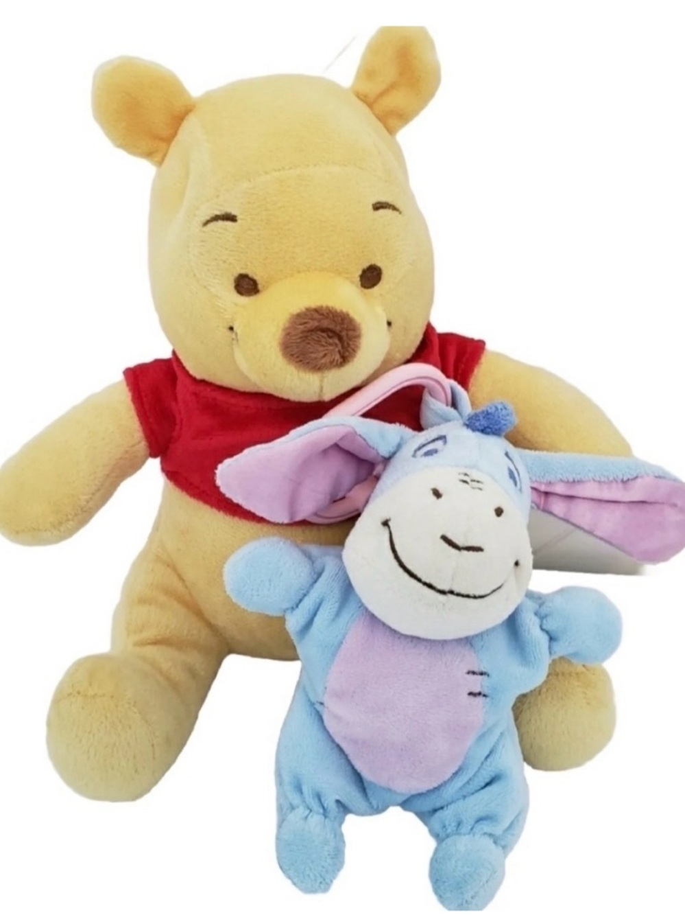 DISNEY-  “WINNIE THE POOH” Plush and  EEYORE Clip-on Toy Companion